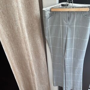 Express Light Gray Checkered Pants COLUMNIST